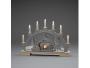 Konstsmide 7 Candle Wooden Nativity Silhouette (45 x 33cm)